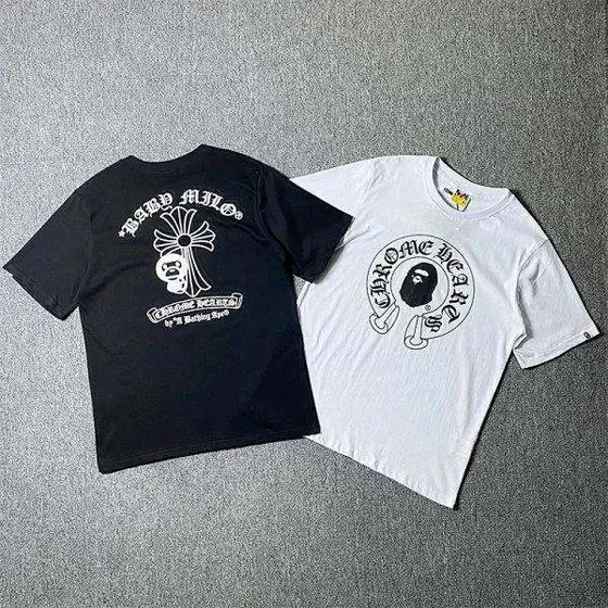 Chrome Hearts x BAPE Baby Milo &amp; Cross Logo T-Shirt