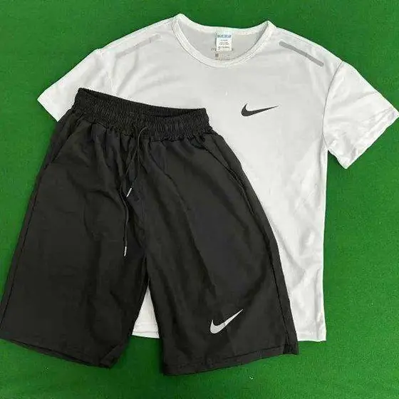 Nike Tech Dri-FIT Breathable Short Sleeve T-Shirt &amp; Shorts Sport Set Unisex