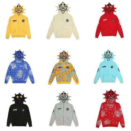 Glo Gang Sun Face Full‑Zip Hoodie