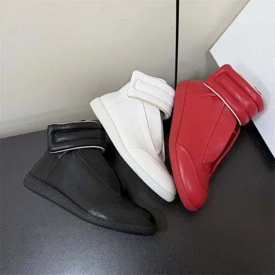 Maison Margiela Future High‑Top White Leather Sneakers
