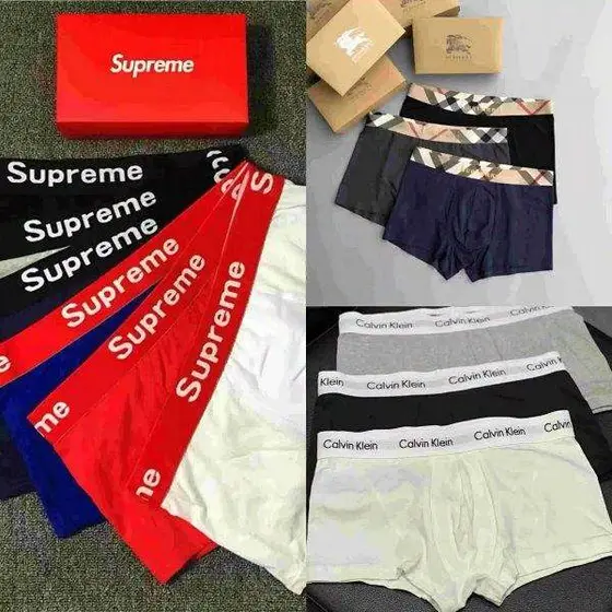 Supreme Boxer Briefs Collection, Unisex Cotton Breathable Streetwear Underwear