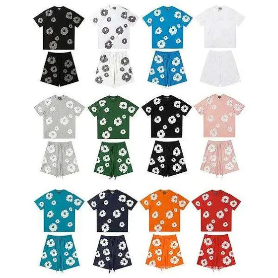 Denim Tears Foam Flower T-Shirt &amp; Shorts Set