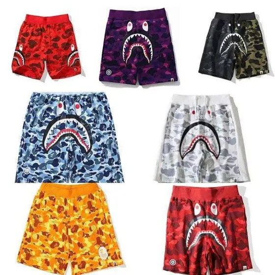 Bape Shark Camo Sweat Shorts