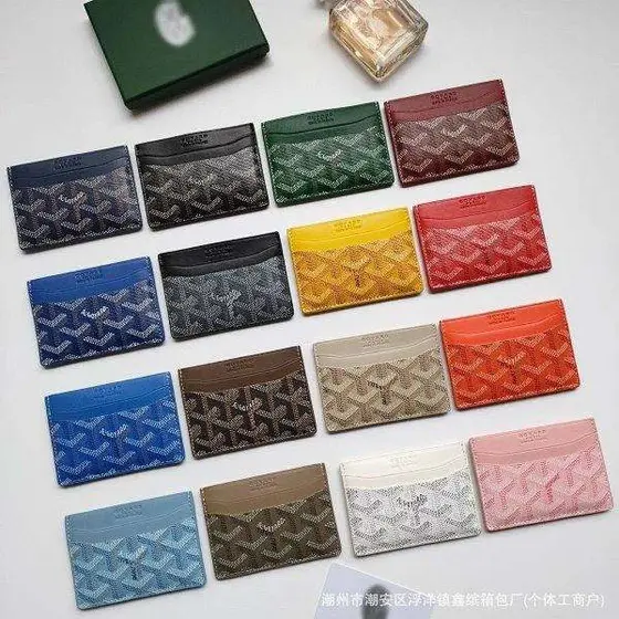 Goyard Monogram Canvas Card Wallet Multi Colors