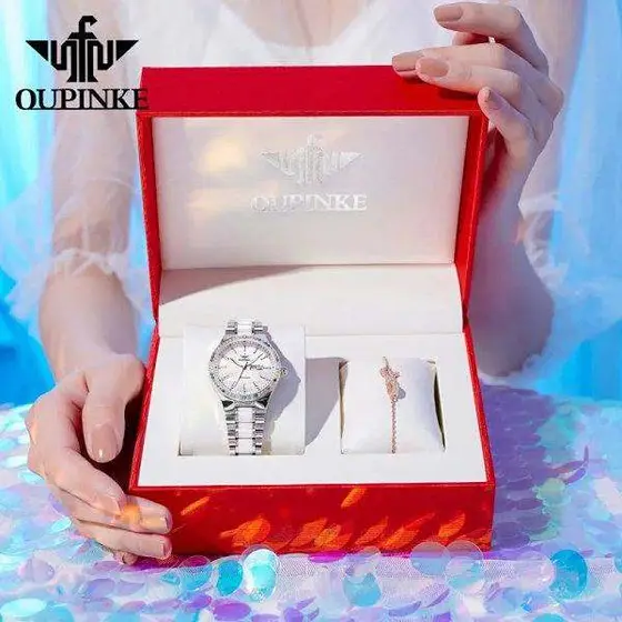 OUPINKE Swiss famous brand authentic Longines watch female mechanical watch fash