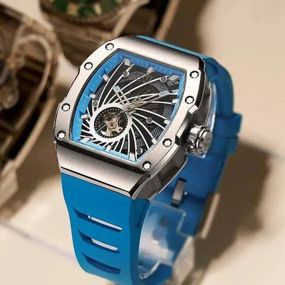 Cross-border explosions German Bugatti brand watches men's business hollow lumin