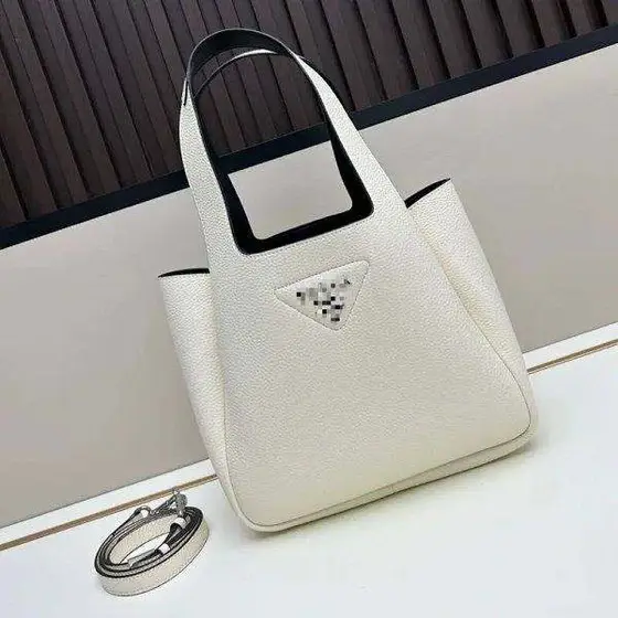 Prada handbag new niche large-capacity shopping basket bag 2025 leather fashion 