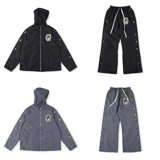 Saint Vanity Embroidered Badge Hooded  Pants Tracksuit
